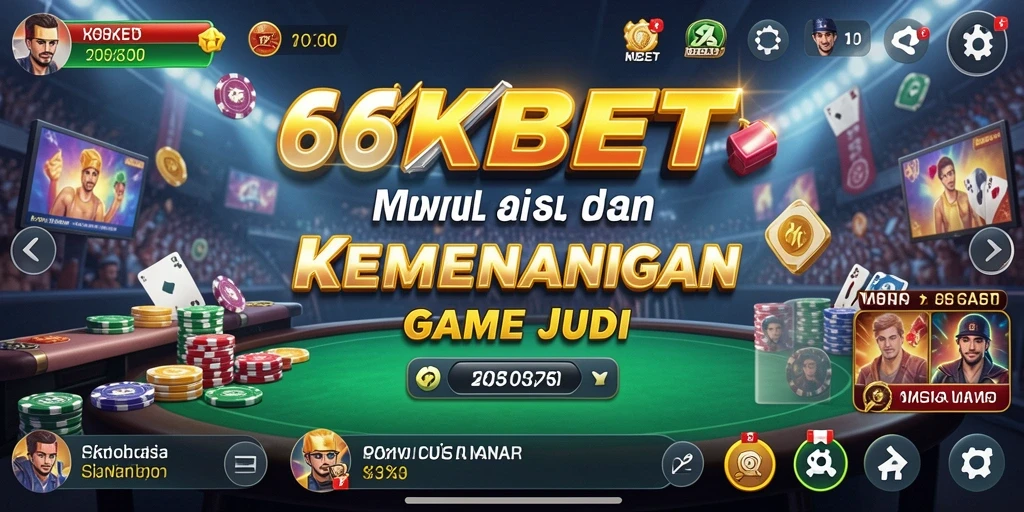 Tampilan gameplay menarik dari 66KBET dalam simulasi permainan judi.
