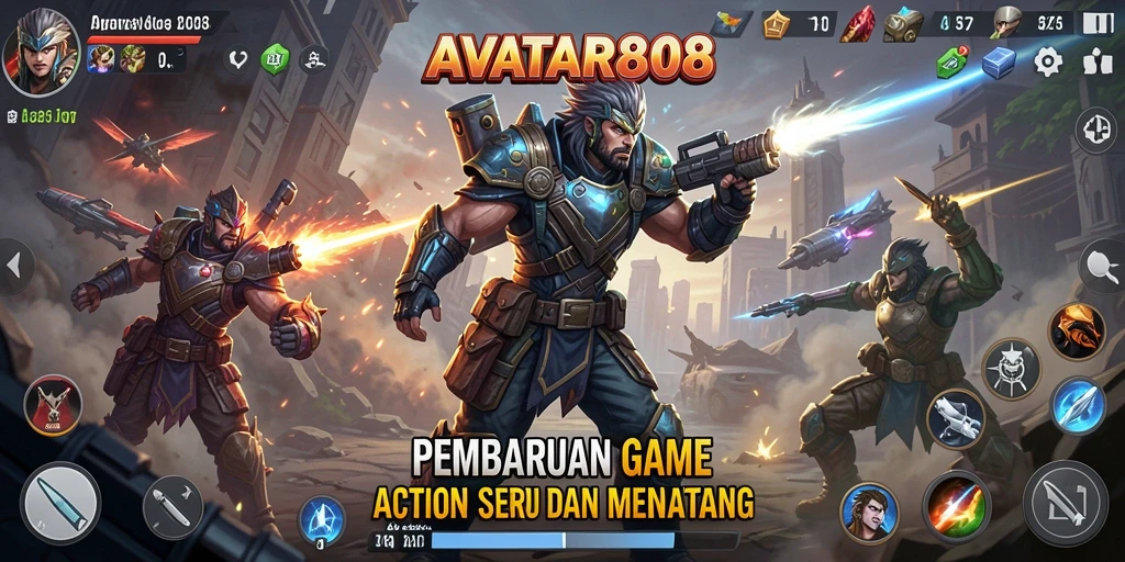 Tampilan gameplay seru di AVATAR808 dengan aksi pertempuran yang mendebarkan.