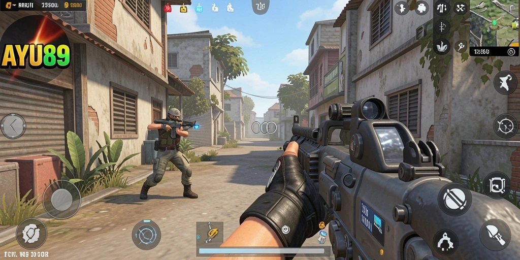 Tampilan menegangkan dari gameplay AYU89 saat pertarungan berlangsung.