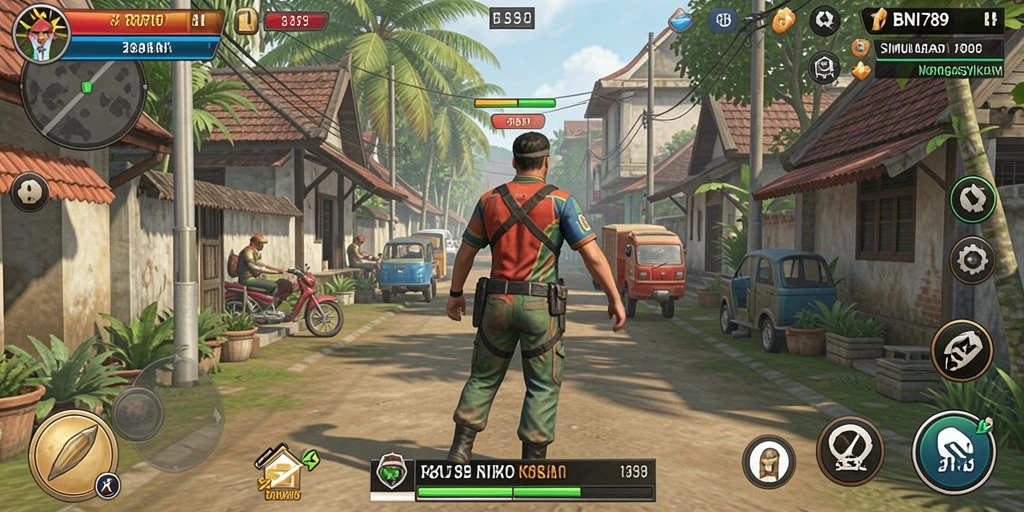 Screenshot gameplay BNI789 menunjukkan aksi seru dalam simulasi.