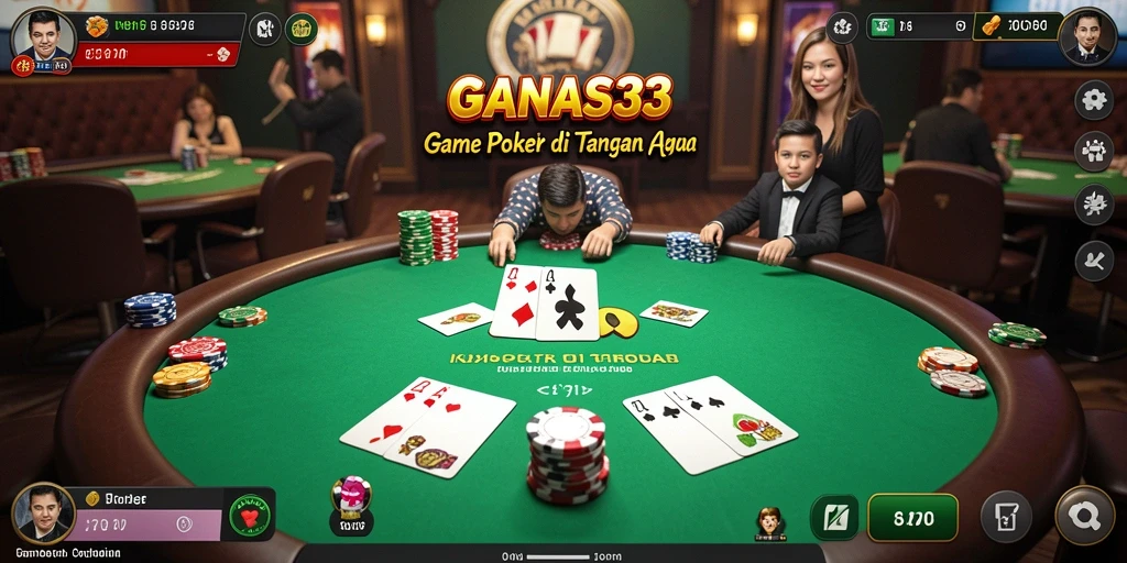 Tampilan menarik dari permainan Poker di GANAS33.