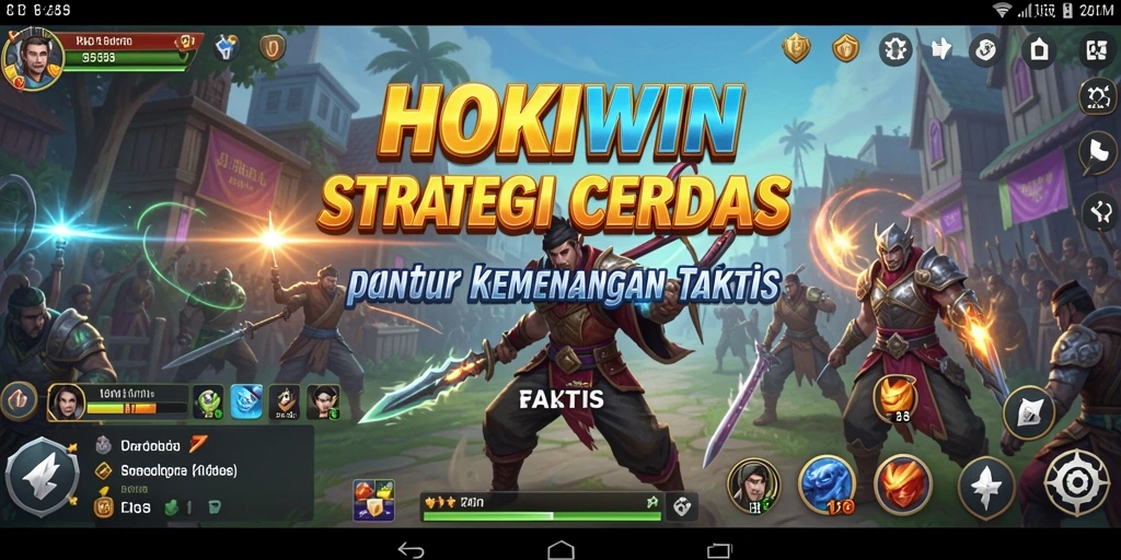 Tangkapan layar utama HOKIWIN menampilkan gameplay taktis yang seru.