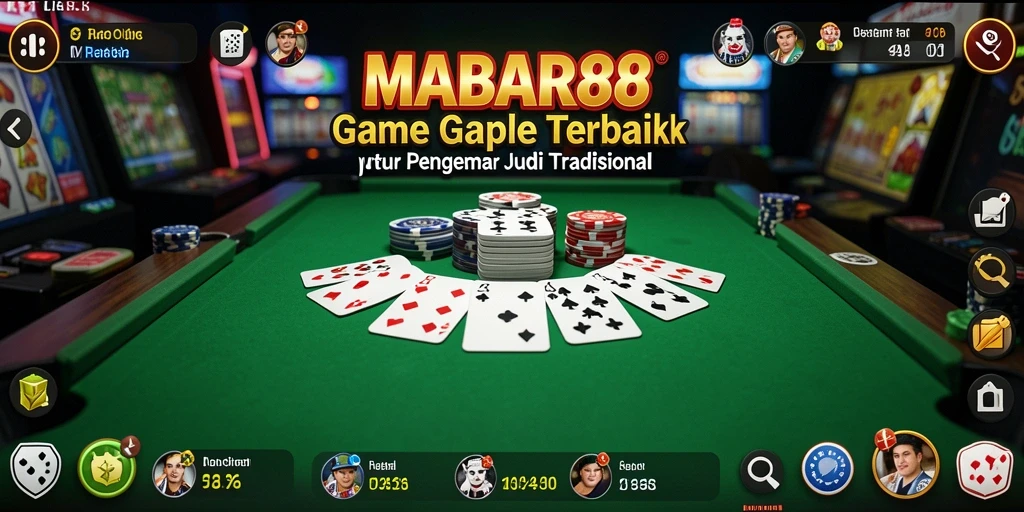 Tampilan screenshot MABAR88 menampilkan gameplay seru Gaple.