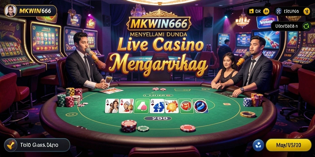 Tampilan menarik gameplay Live Casino di MKWIN666.