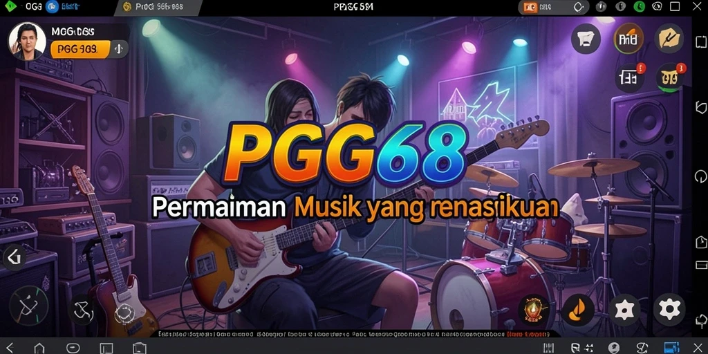 Tampilan gameplay PGG68 yang seru dan menyenangkan bagi penggemar musik.