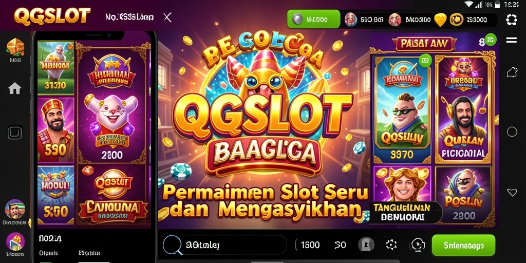 Gameplay QQSLOT menampilkan putaran slot yang seru dan memikat.