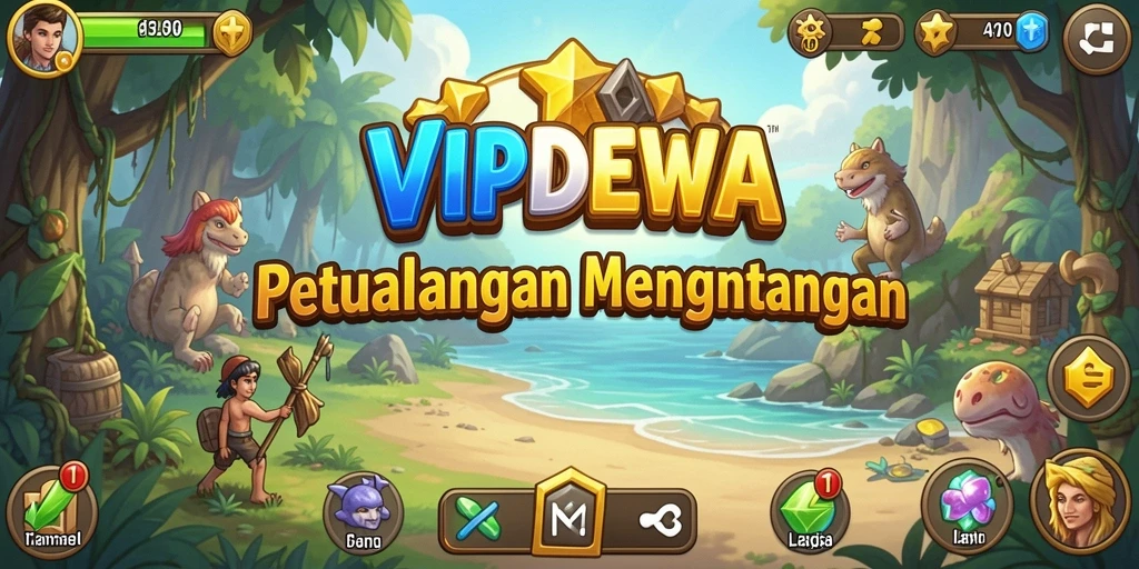 Tampilan gameplay menarik dari VIPDEWA yang penuh dengan aksi Idle.